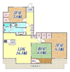 ヒルサイドテラス甲陽園の物件間取画像